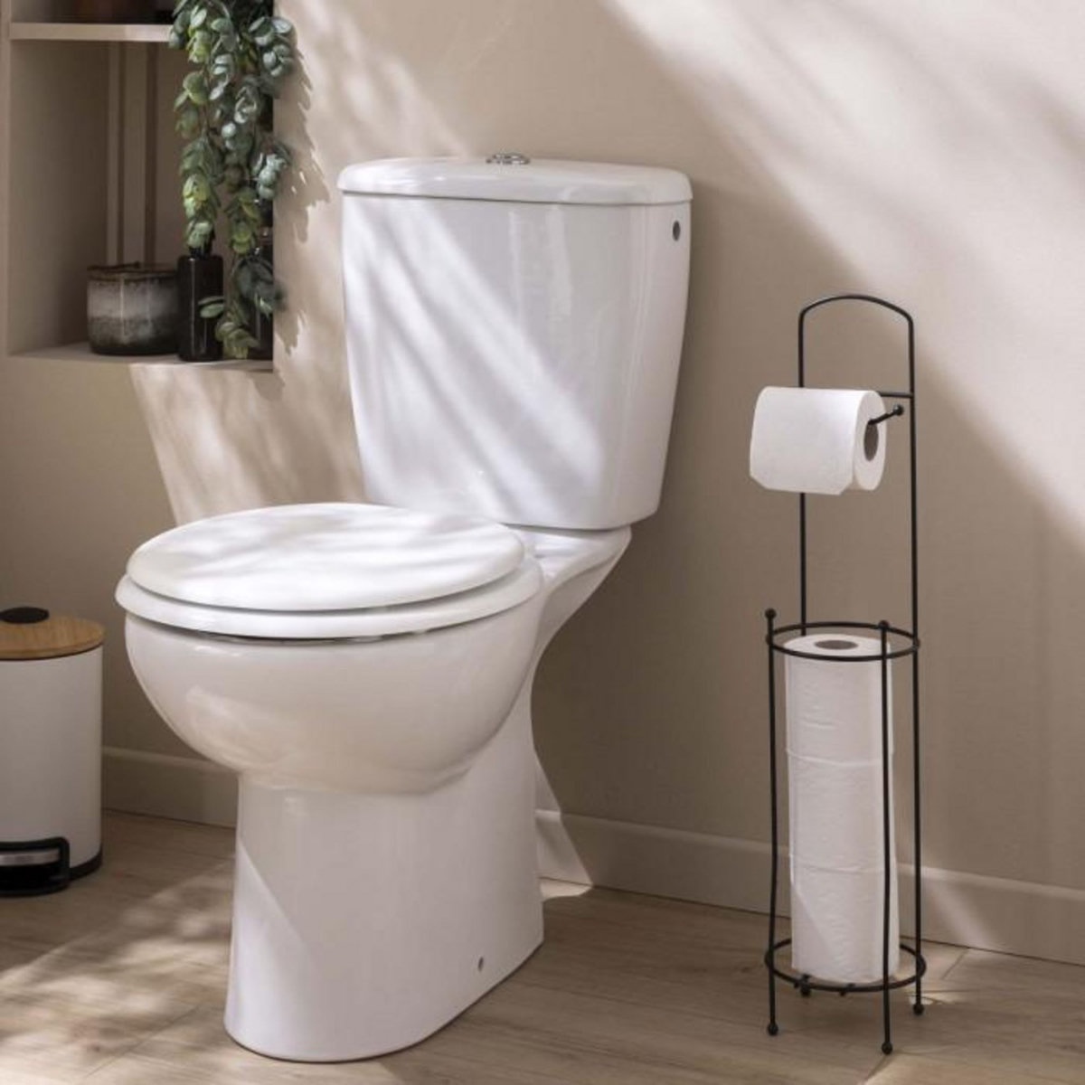 Paris Prix Dérouleur Papier WC Avec Réserve  Filano  65cm Noir