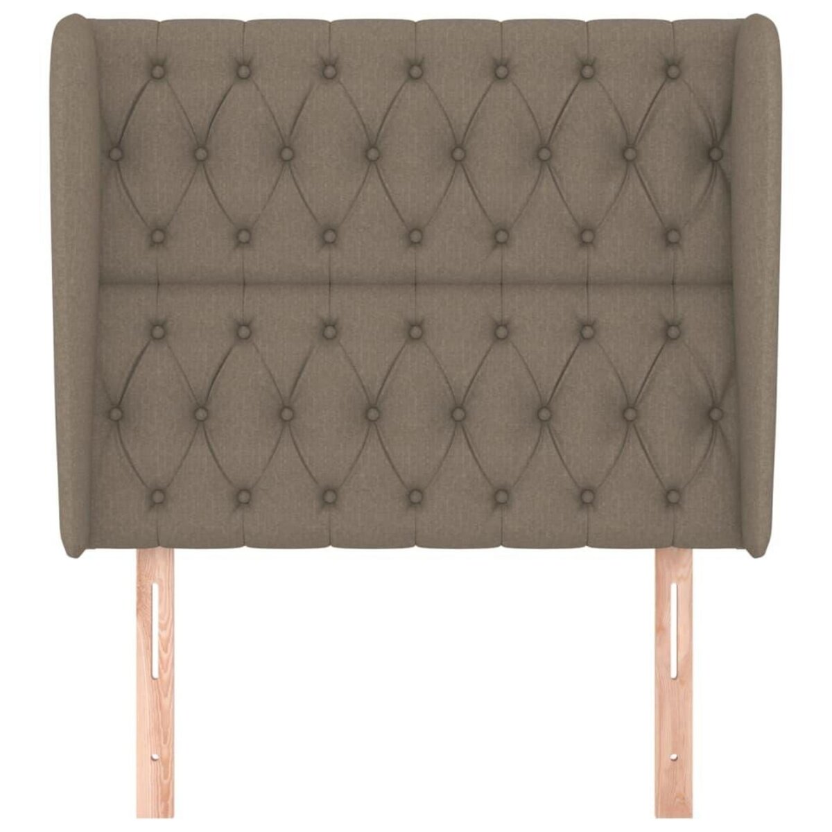 VIDAXL Tete de lit avec oreilles Taupe 103x23x118/128 cm Tissu