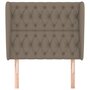 Voir la diapositive 3 : VIDAXL Tete de lit avec oreilles Taupe 103x23x118/128 cm Tissu