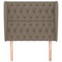 Voir la diapositive 3 : VIDAXL Tete de lit avec oreilles Taupe 103x23x118/128 cm Tissu