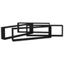Voir la diapositive 5 : VIDAXL Etageres cube murales 4 pcs noir 100x15x30 cm bois d'ingenierie