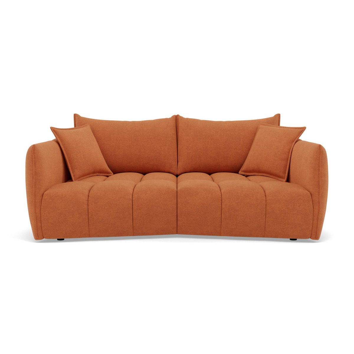 LISA DESIGN Cassiopee - canapé droit 3 places assise profonde en tissu texturé