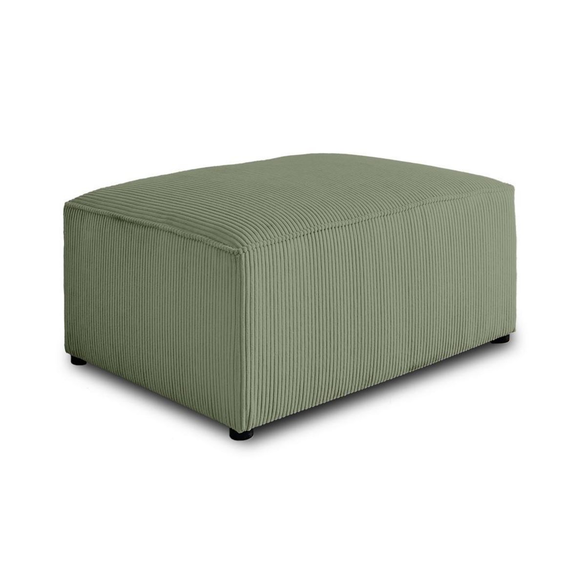 BEST MOBILIER Topaze - pouf - en velours côtelé