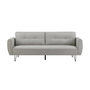 Voir la diapositive 1 : CONCEPT USINE Canapé design convertible 3 places en tissu gris clair SOHO