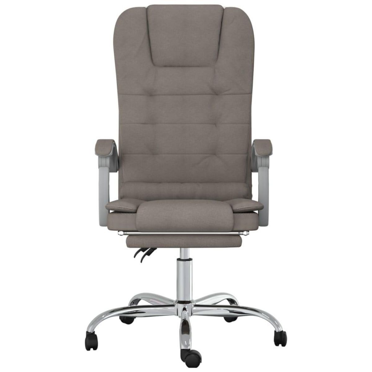 VIDAXL Fauteuil de massage inclinable de bureau Taupe Tissu