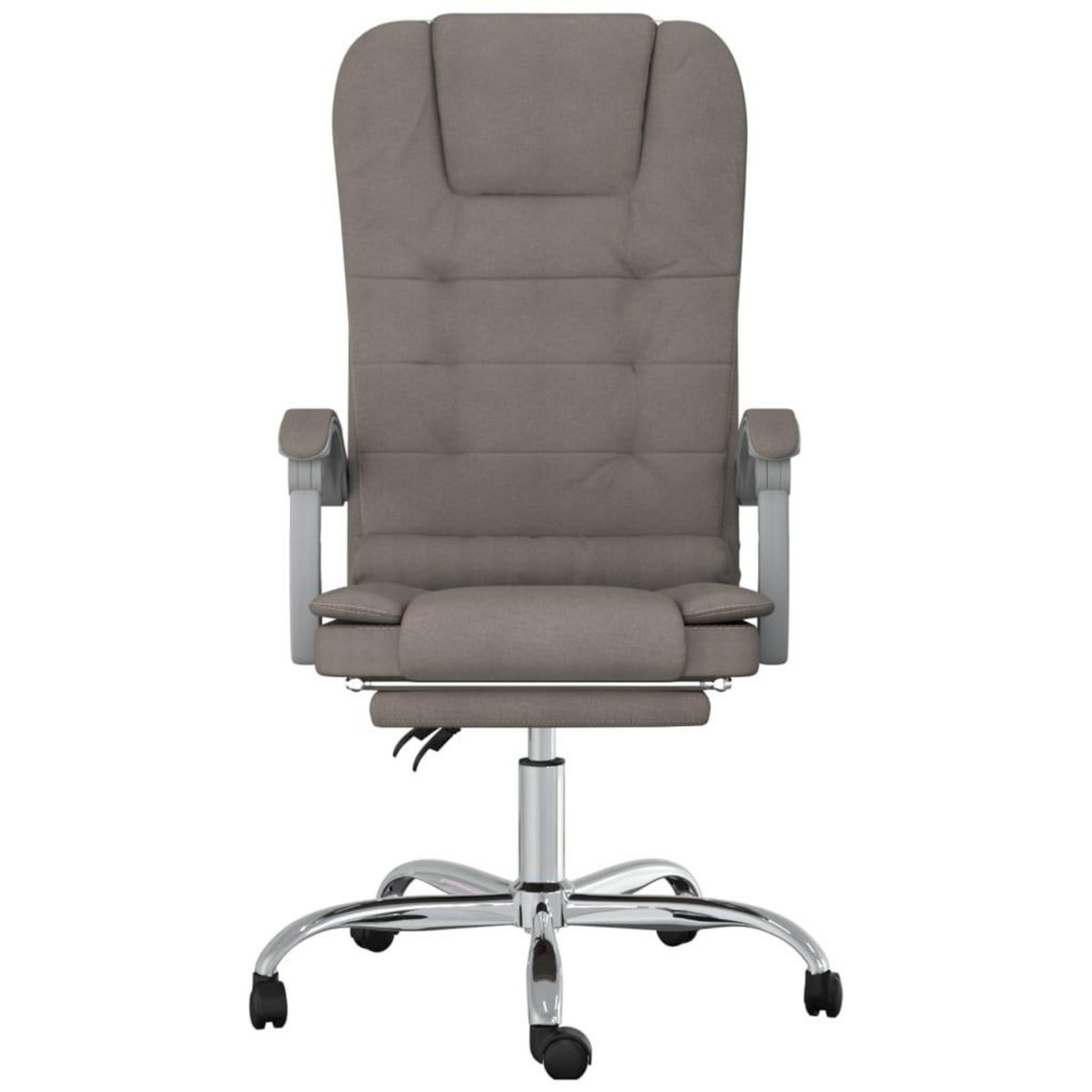 VIDAXL Fauteuil de massage inclinable de bureau Taupe Tissu