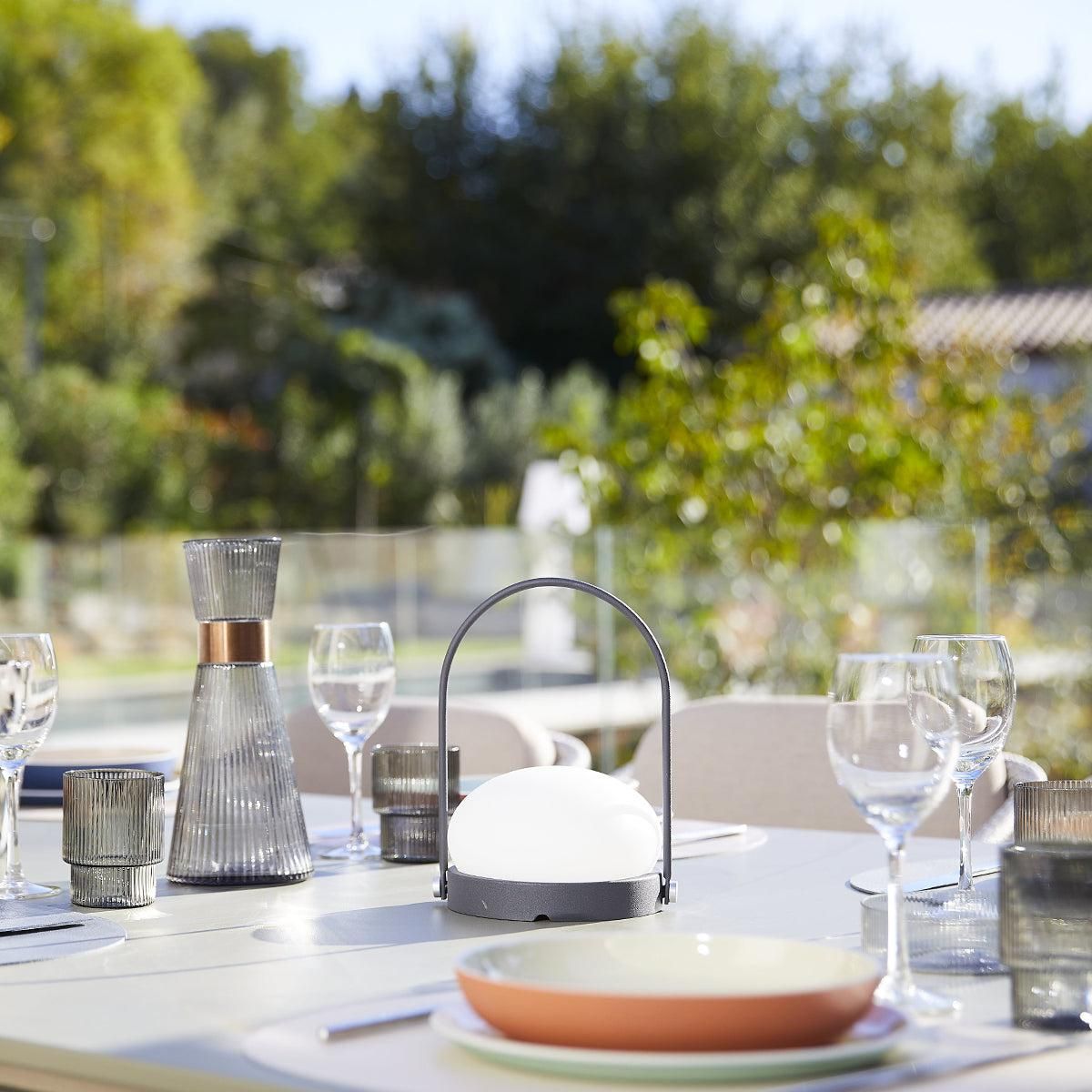 Lumisky Lampe de table sans fil LED couleur blanc chaud DAY Noir Metal H22XL16CM