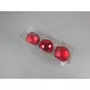 FEERIC LIGHT & CHRISTMAS 3 Boules de Noël Verre - Diam. 80 mm - Rouge