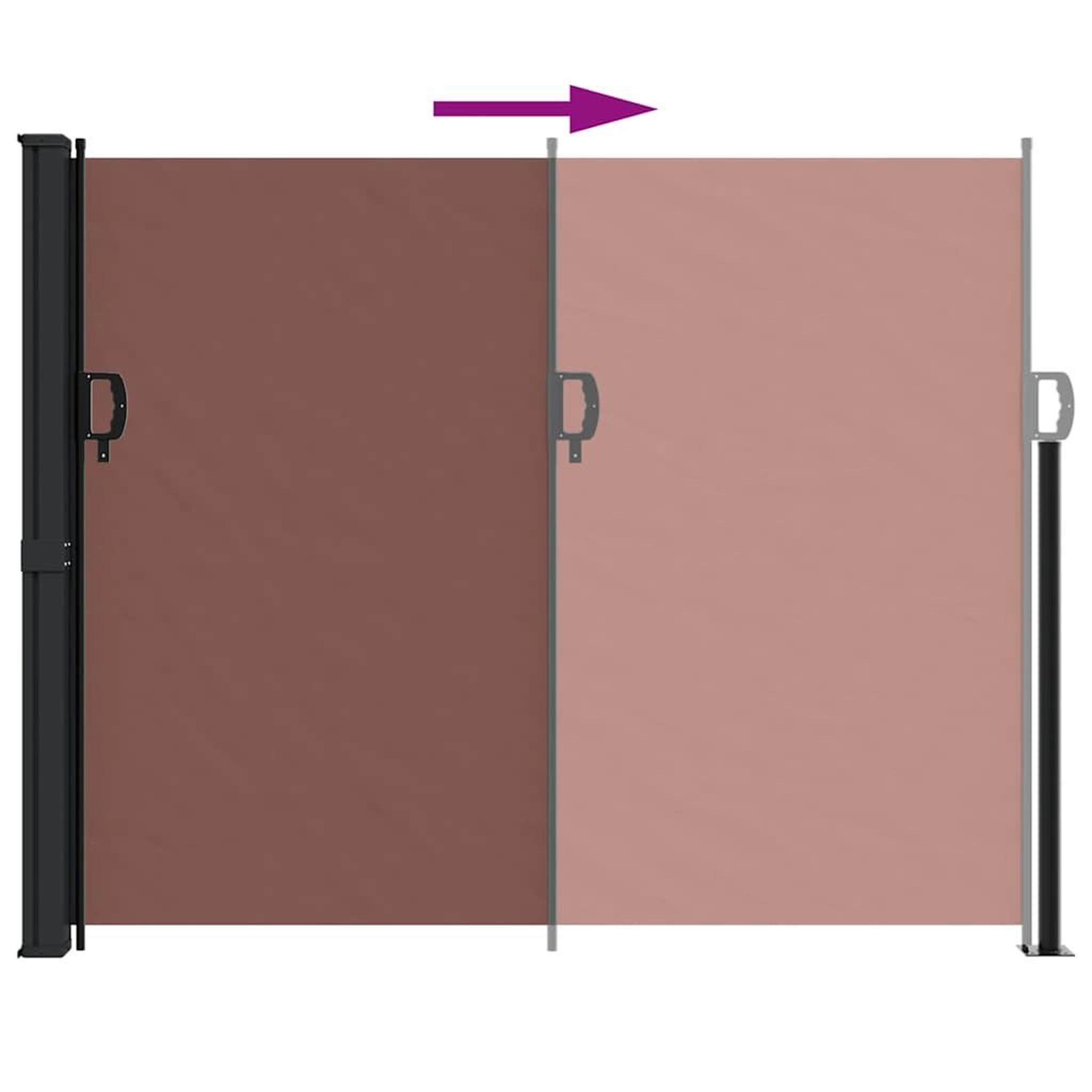 Voir la diapositive 5 : VIDAXL Auvent lateral retractable marron 160x600 cm