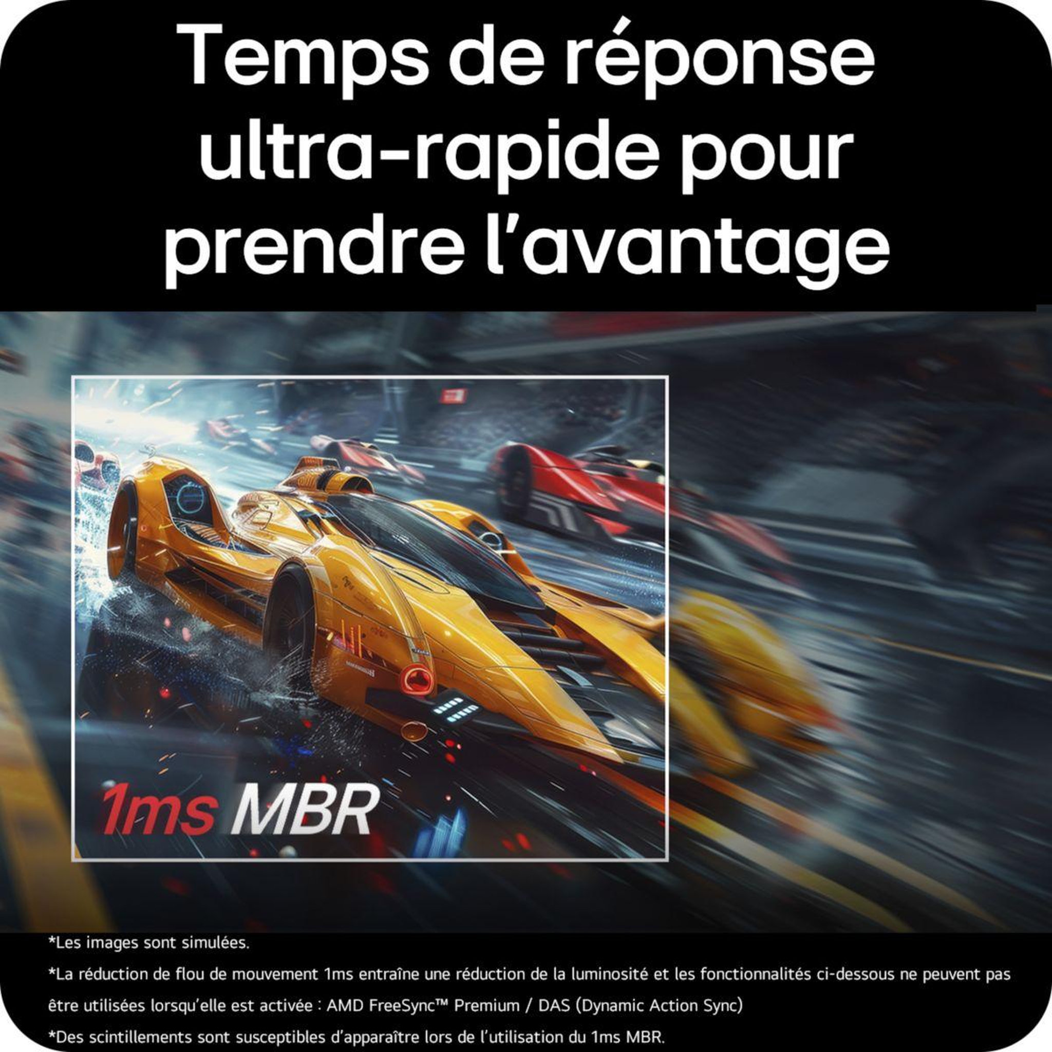 Voir la diapositive 5 : LG Ecran PC Gamer 27G411A 27  Full HD 144Hz IPS HDR10 AMD FreeSync & G-Sync