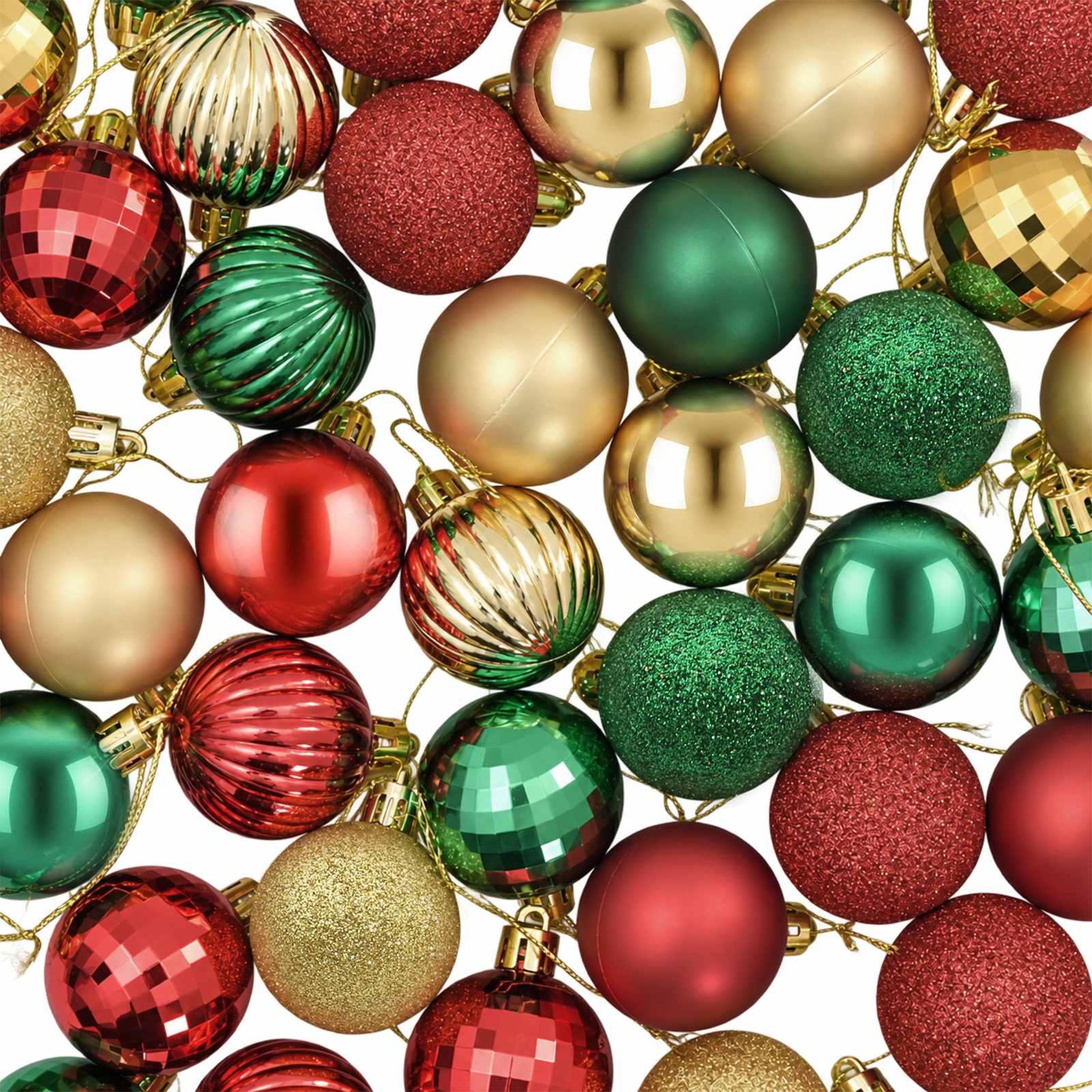 Voir la diapositive 6 : VIDAXL Ensemble de boules de Noël 100 pc Rouge, dore et vert 4 cm