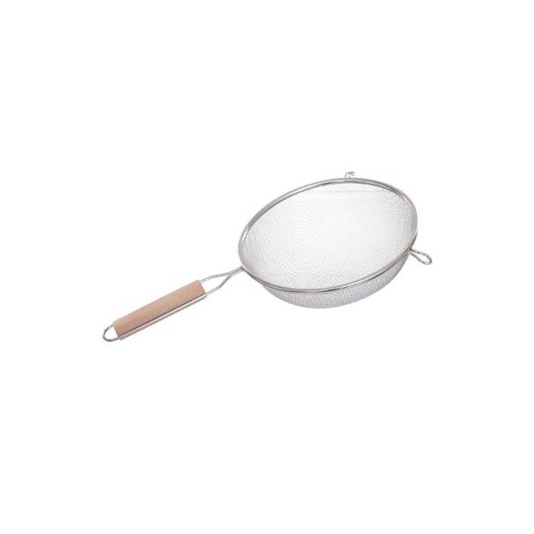 Voir la diapositive 2 : FIVE Lot de 3 passoires inox & bois  sieve  35cm argent