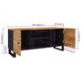 Voir la diapositive 6 : VIDAXL Meuble TV 105x33x46 cm Bois d'acacia massif