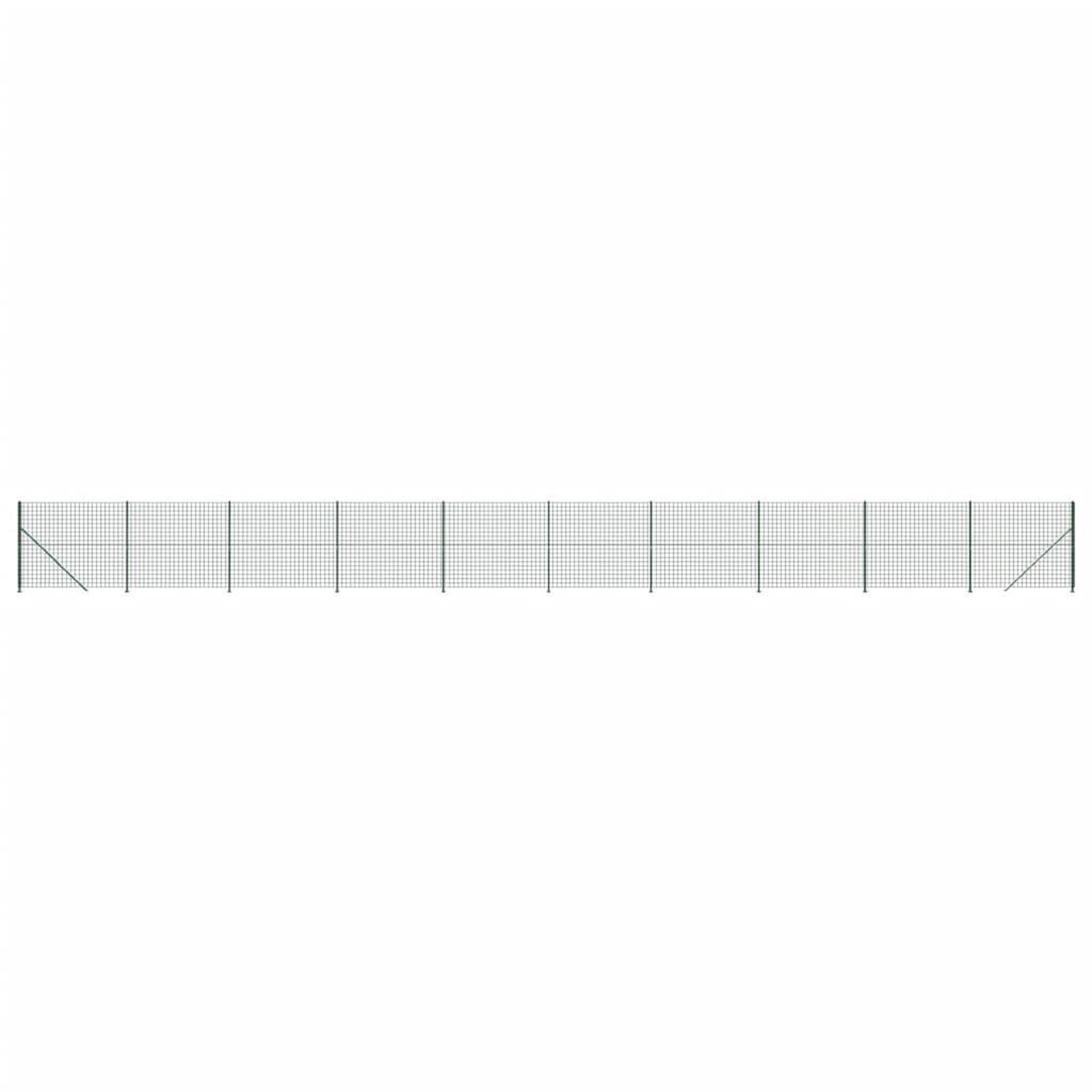Voir la diapositive 2 : VIDAXL Cloture en treillis metallique avec bride vert 2x25 m