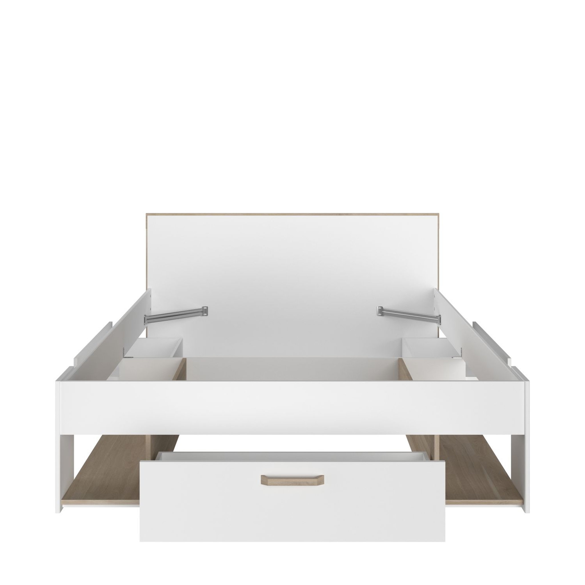 Voir la diapositive 9 : Lit double avec rangements 140X190/200 cm SANDRINE