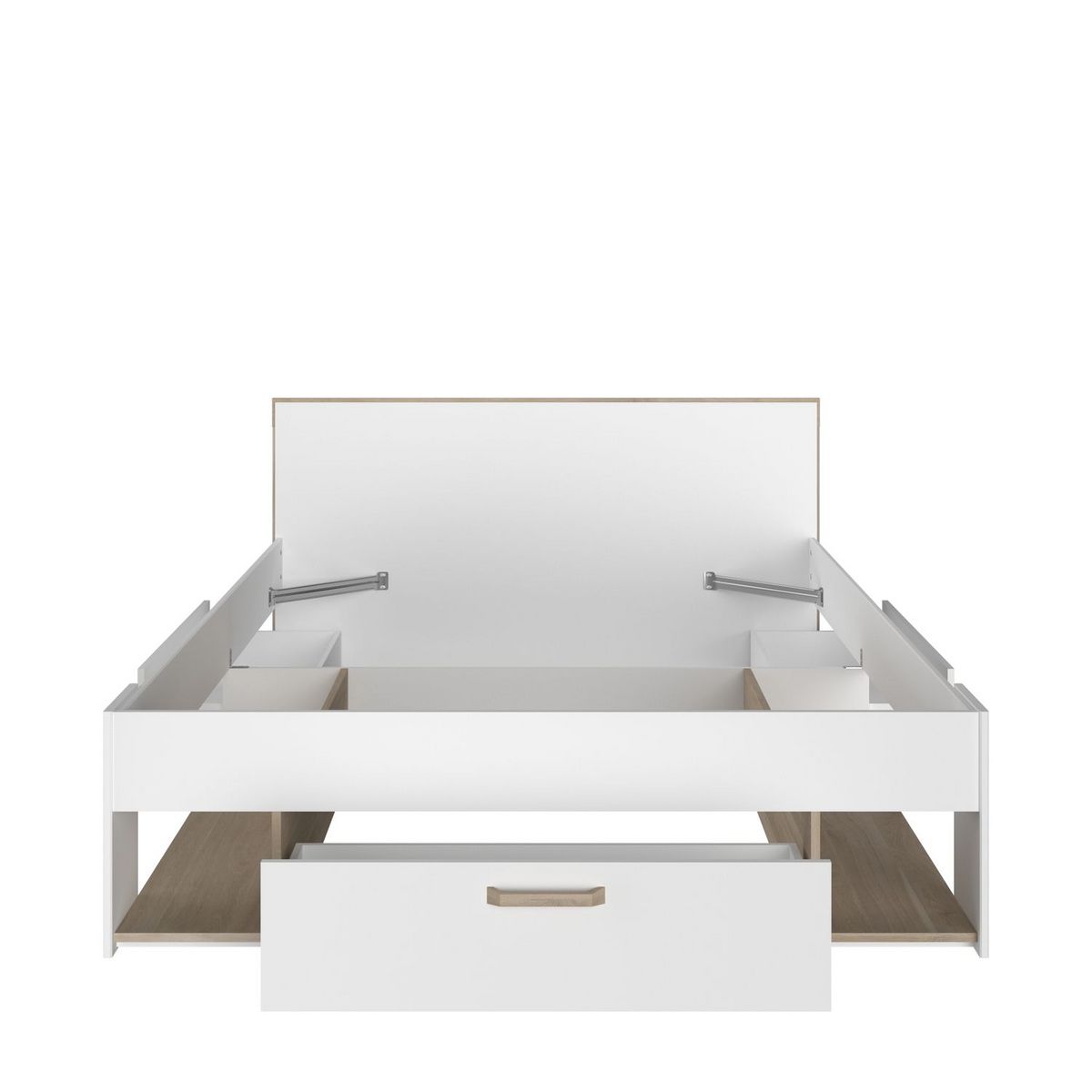 Lit double avec rangements 140X190/200 cm SANDRINE