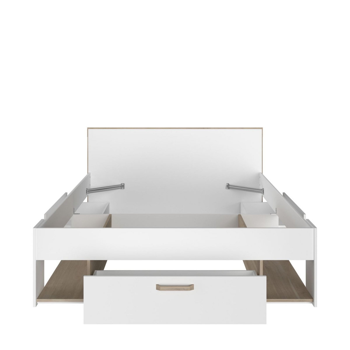 Lit double avec rangements 140X190/200 cm SANDRINE