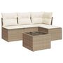 Voir la diapositive 2 : VIDAXL Salon de jardin avec coussins 5 pcs beige resine tressee