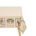 ATMOSPHERA Nappe Imprimé  Tropical  140x240cm Beige Lin