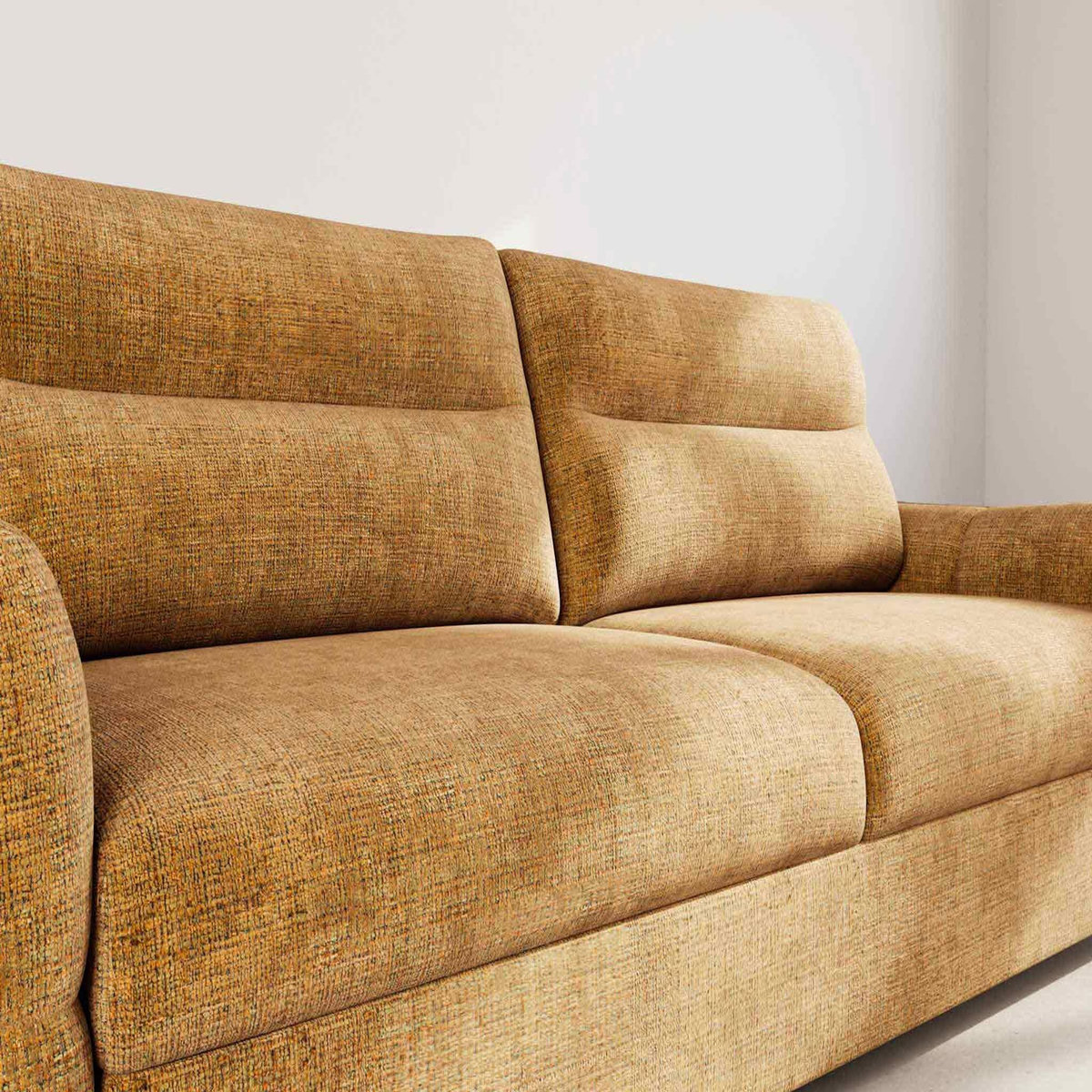 BEST MOBILIER Anatole - canapé droit 3 places convertible avec coffre en velours texturé