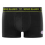 Voir la diapositive 5 : SERGE BLANCO Lot de 4 boxers homme en coton Class uni ceinture colorée