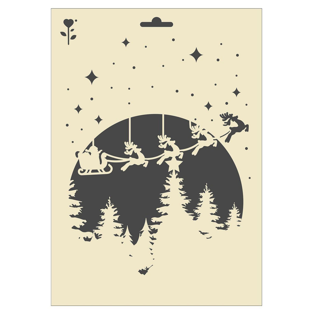 Graine créative Pochoir de Noël A4 - Clair de lune