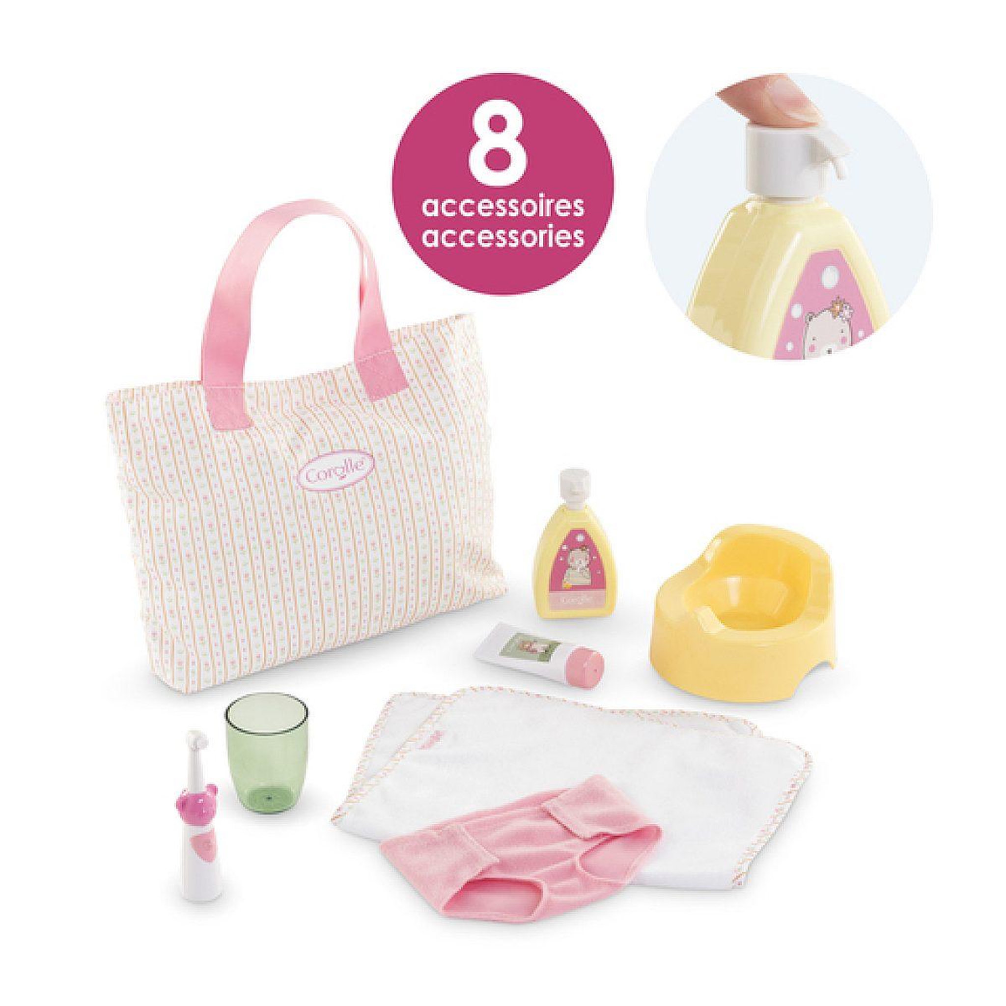 Voir la diapositive 2 : Corolle Bb30/36 coffret accessoires a langer tulipes