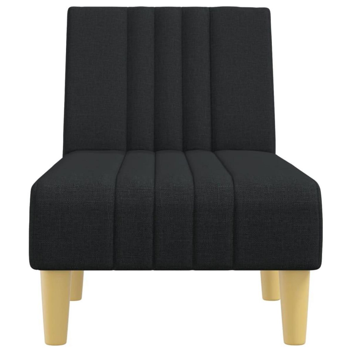 VIDAXL Chaise longue noir tissu