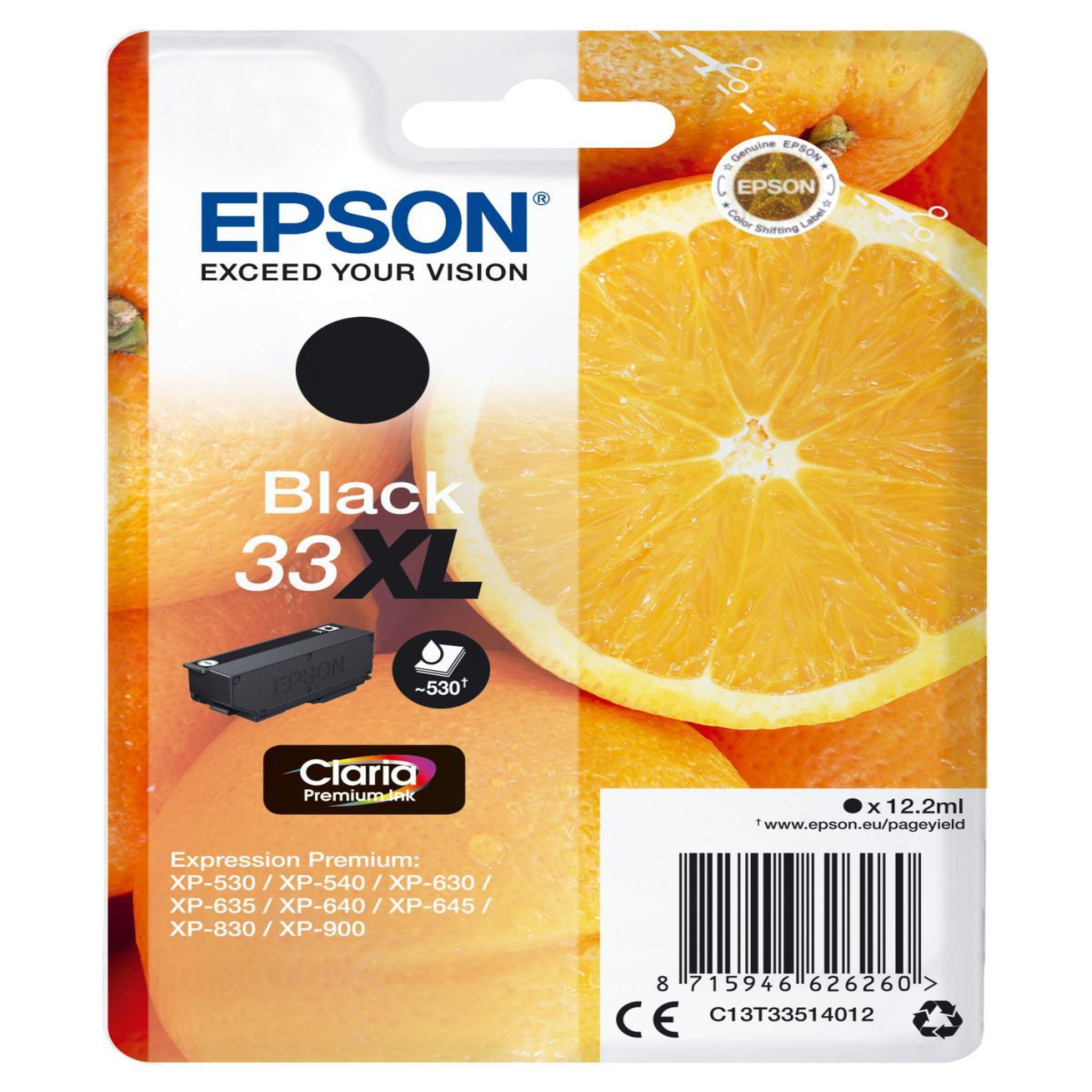 Voir la diapositive 2 : Epson EPSON Cartouche T3351 - Oranges - Noir XL