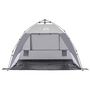 Voir la diapositive 5 : VIDAXL Tente de plage 2 personnes gris liberation rapide impermeable