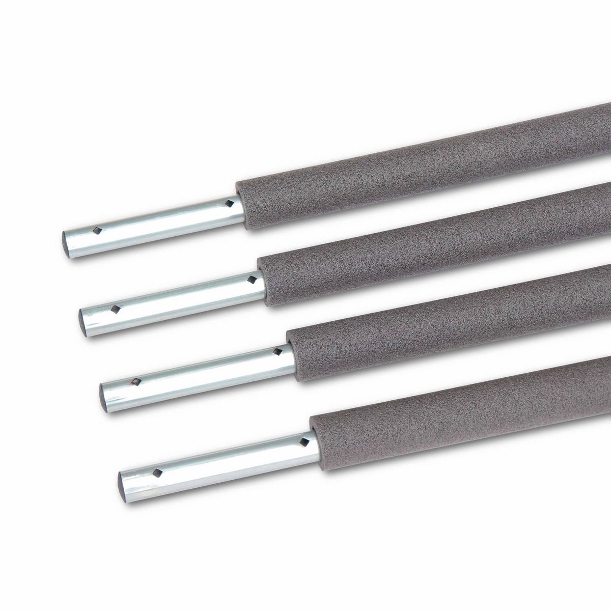 SWEEEK Lot de 4 montants inférieurs pour filet de sécurité trampolines 305 à 490cm. vis. écrous. entretoises et rondelles