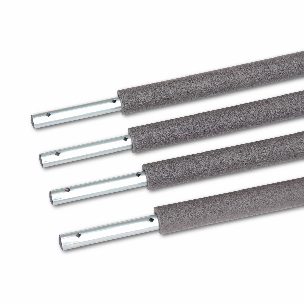 SWEEEK Lot de 4 montants inférieurs pour filet de sécurité trampolines 305 à 490cm. vis. écrous. entretoises et rondelles