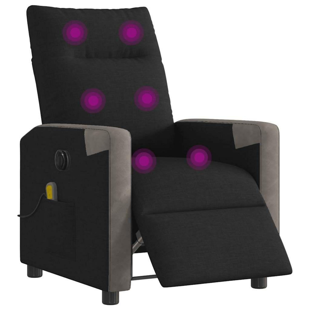 VIDAXL Fauteuil de massage inclinable electrique Noir Tissu