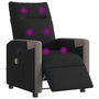 Voir la diapositive 2 : VIDAXL Fauteuil de massage inclinable electrique Noir Tissu