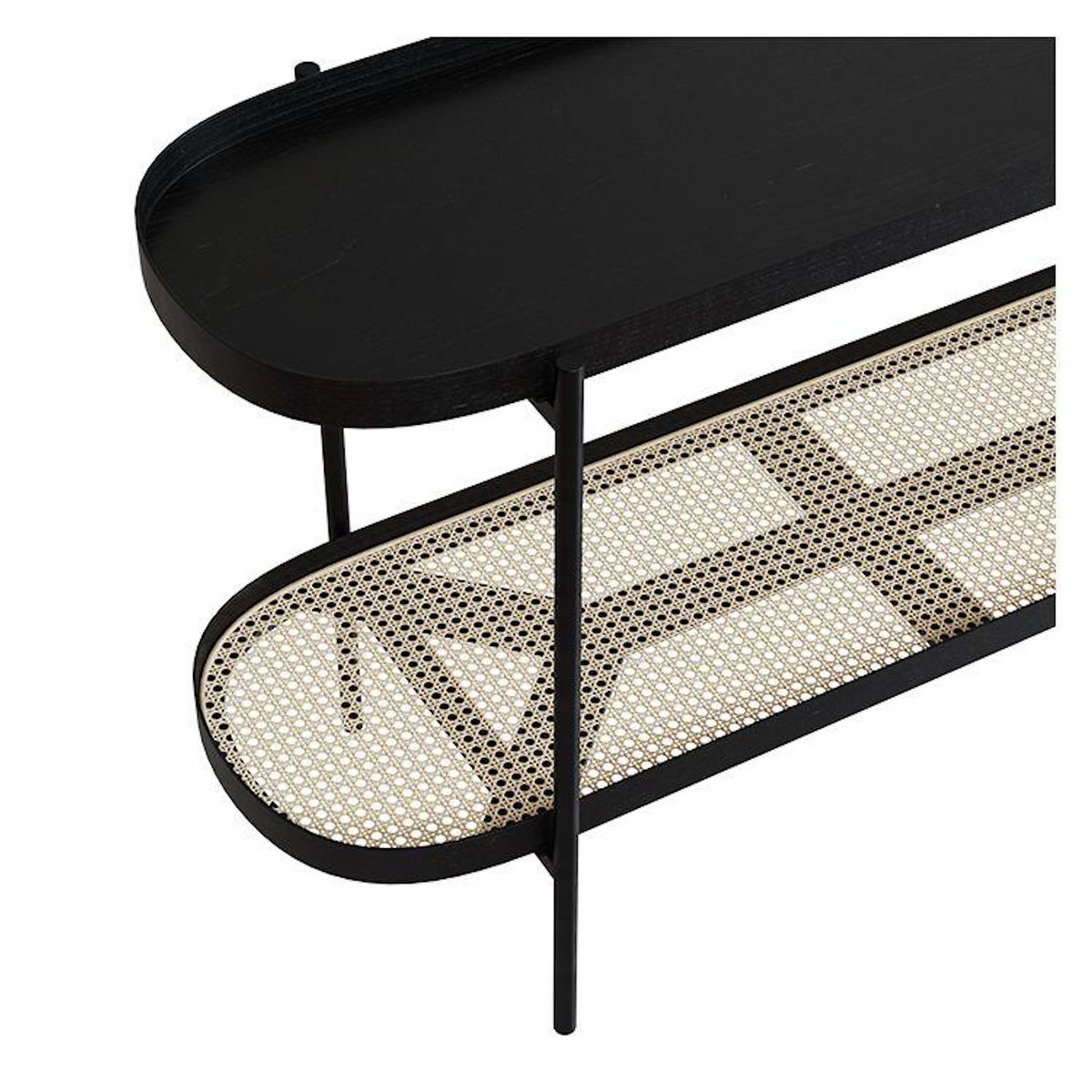 MAISON PAVANE Console en cannage et bois de mindi 120 cm-Lukut