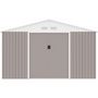 Voir la diapositive 3 : MARKET24 NEPTUNE Abri de jardin en métal 12,99 m² - 340 x 382 x 210 cm - Kit d'ancrage inclus, 2 portes coulissantes - Taupe