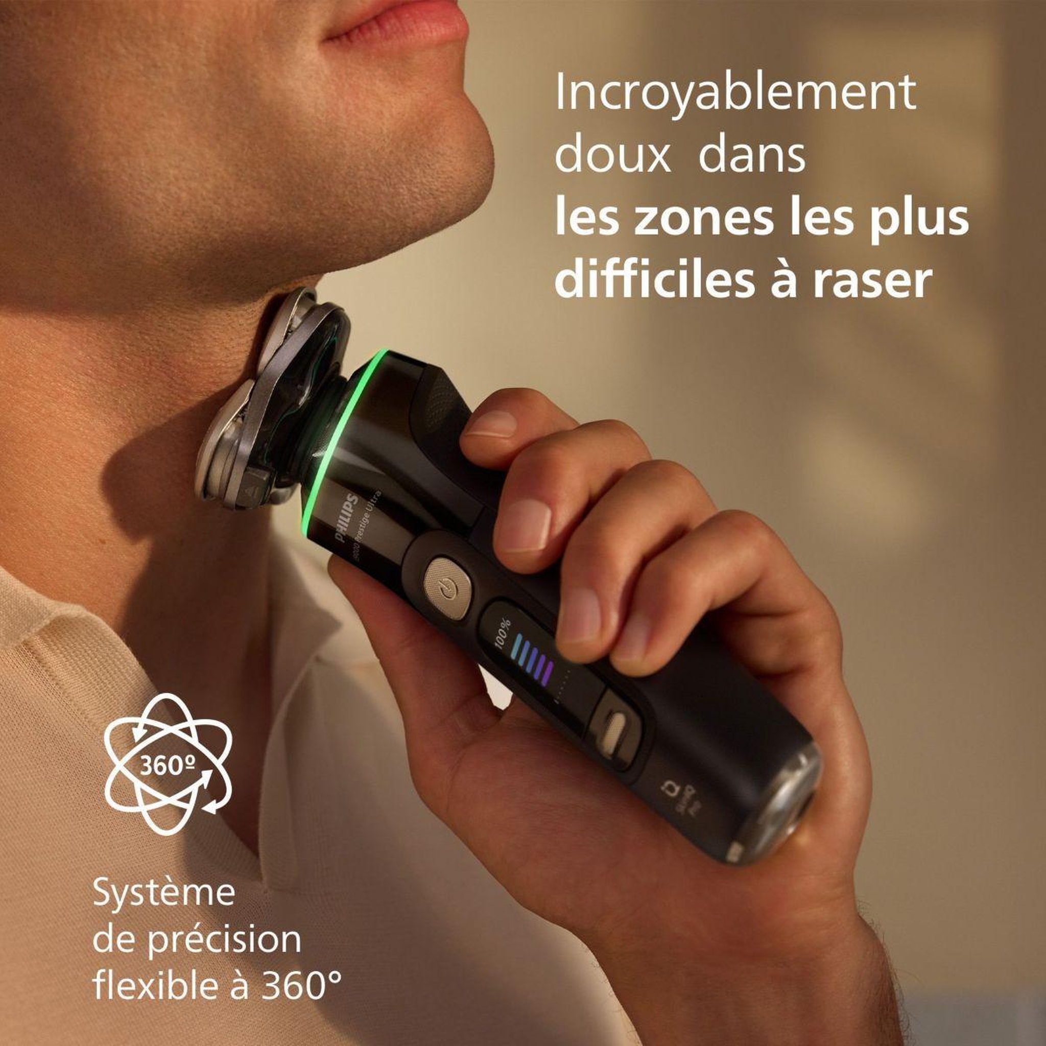 Voir la diapositive 5 : Philips Rasoir électrique XP9400/31 Serie i9000 Prestige Ultra 100 % étanche avec Skin IQ