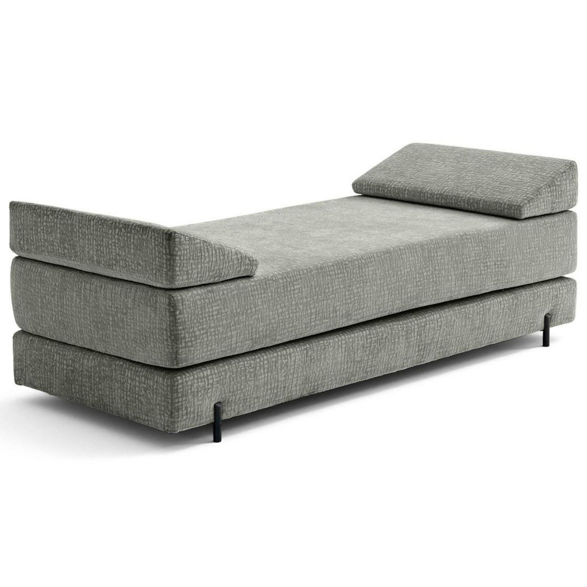 BEST MOBILIER Brescia - banquette 3 places convertible en tissu velours relief