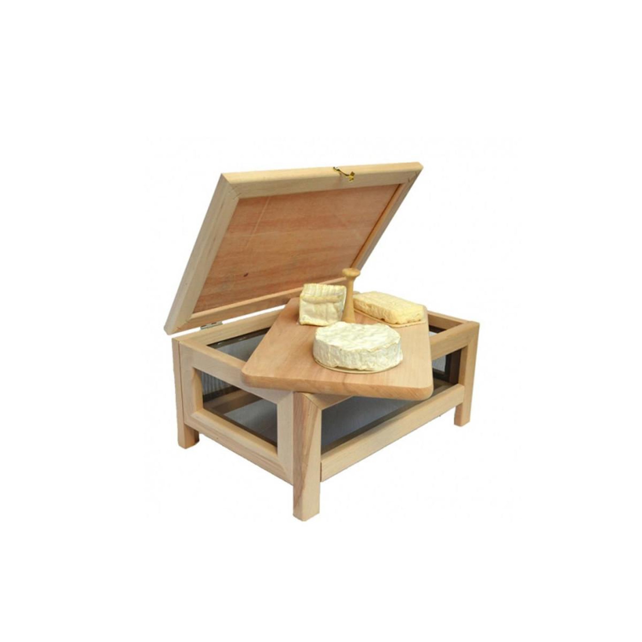 Voir la diapositive 3 : COOK CONCEPT Cave à fromage en bois  plateau  39cm naturel