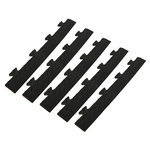 INTEC Pack 5 Bordures Males pour Dalle PVC noire Clipsable Sol Antidérapant Carré Garage Atelier PS50CRN/M INTEC