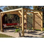 Hisense Pergola bioclimatique 12.20m² bois naturel - vt3436v