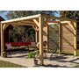 Voir la diapositive 1 : Hisense Pergola bioclimatique 12.20m² bois naturel - vt3436v