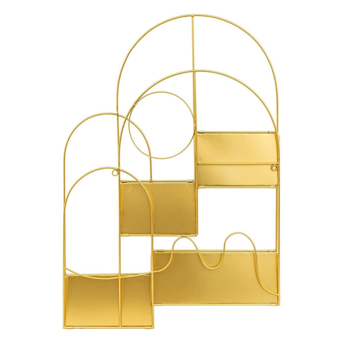 ATMOSPHERA Étagère Murale Arche en Métal  Tina  60cm Doré