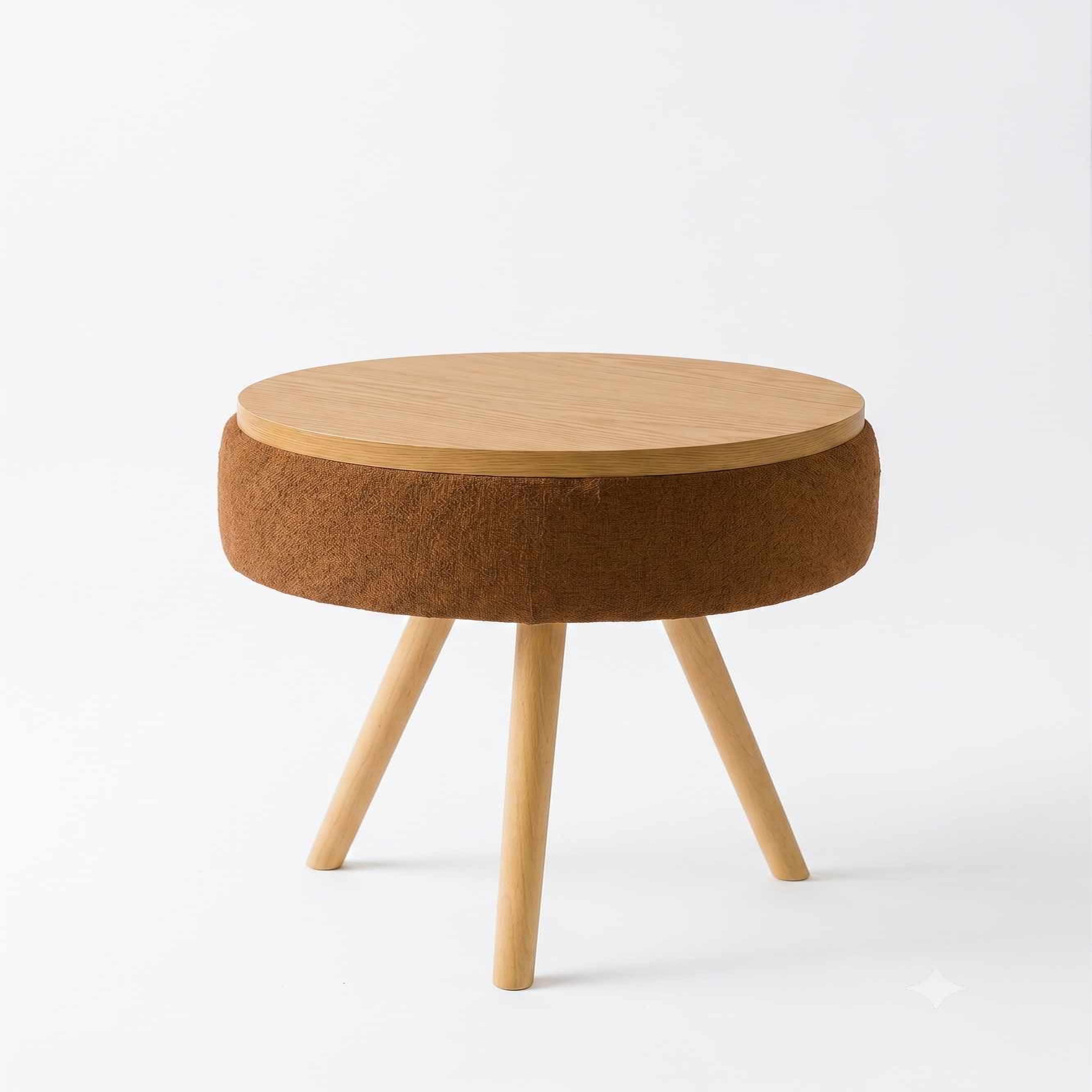 Voir la diapositive 4 : Habitat et Jardin Table d'Appoint en bois   Zgn   - Ø33 x 45 cm - Blanc