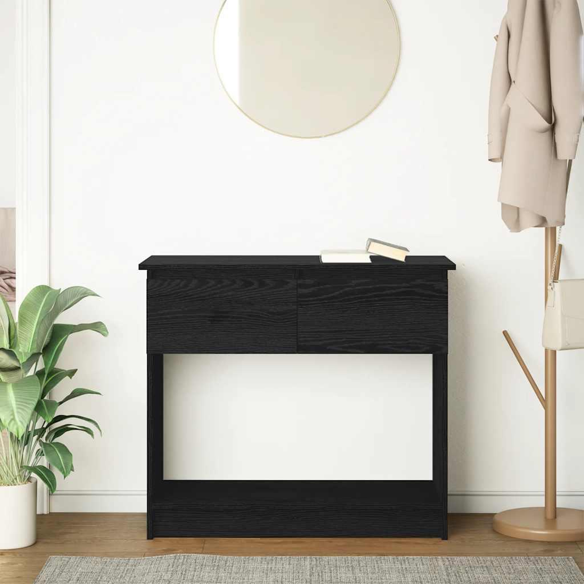 Voir la diapositive 3 : VIDAXL Table console avec tiroirs noir 85,5x38,5x74,5 cm