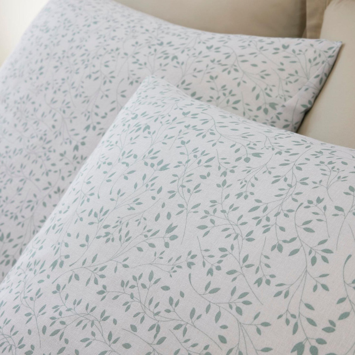 BATON ROUGE Parure housse de couette 100% gaze de coton imprimé murmure