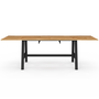 Voir la diapositive 3 : ID MARKET Table à manger extensible rectangle MADELEINE 6-12 personnes bois et métal noir 160-240 cm