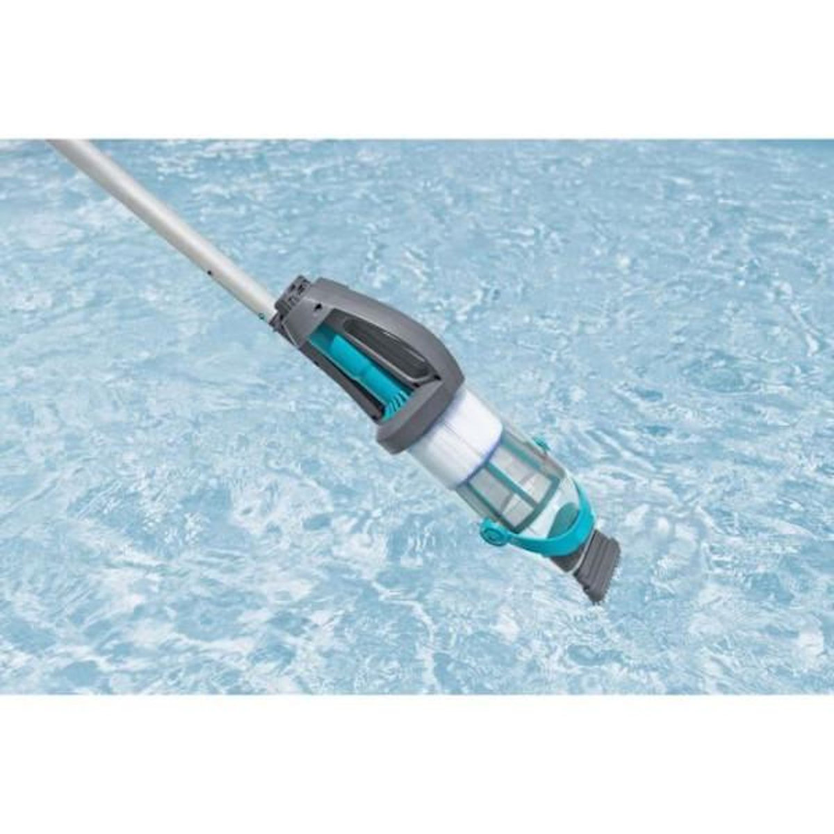 BESTWAY Aspirateur de piscine a main AquaGrip™, temps de marche 90 minutes, pour piscines jusqu'a 6,10m de diametre