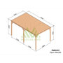 Voir la diapositive 2 : JARDIDECO Pergola en bois Dijon avec toit 500 x 300 cm - Maderland