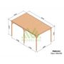 Voir la diapositive 2 : JARDIDECO Pergola en bois Dijon avec toit 500 x 300 cm - Maderland